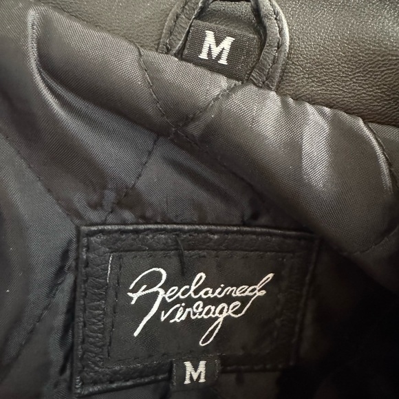 Reclaimed Vintage Black Floral Leather Jacket - Picture 6 of 7